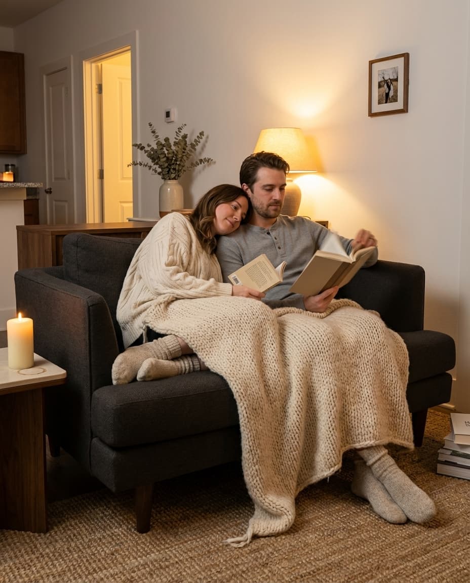 The Cove Loveseat in a real home