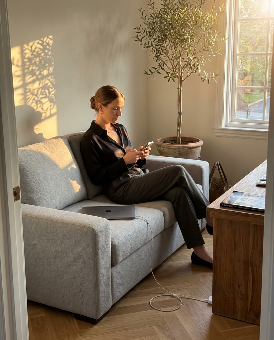 The Reserve Loveseat in a real home